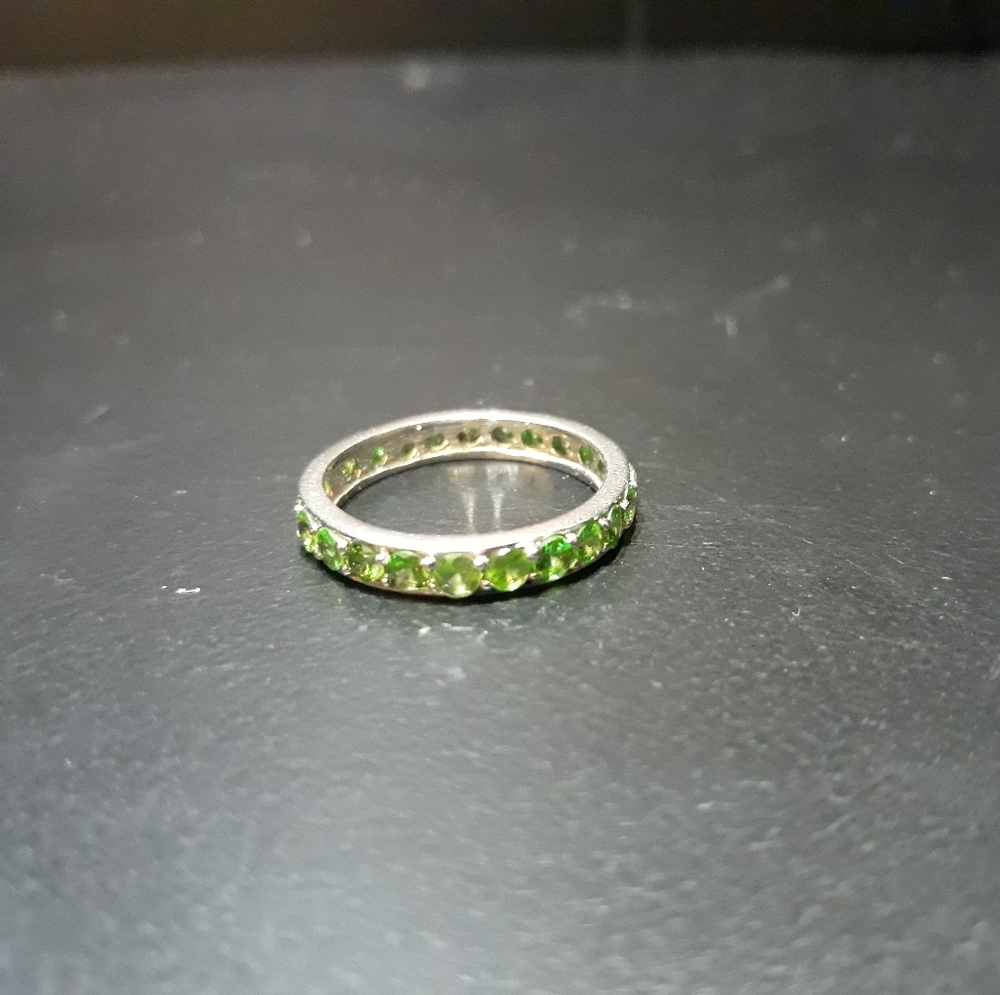 Natural Tsavorite Garnet Eternity Band C10